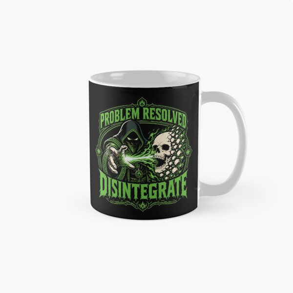 Item preview, Problem Resolved Disintegrate - Funny High Level RPG Shirt designed and sold by Dice_Goblin_Studio.