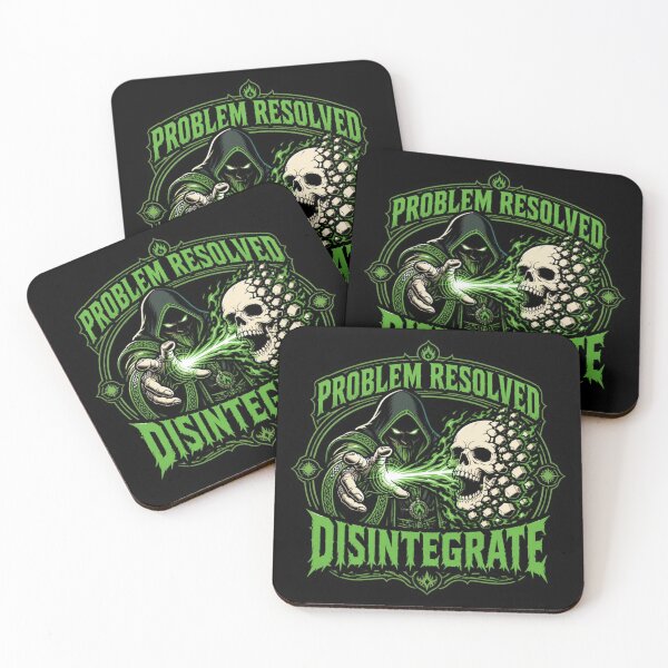 Item preview, Problem Resolved Disintegrate - Funny High Level RPG Shirt designed and sold by Dice_Goblin_Studio.