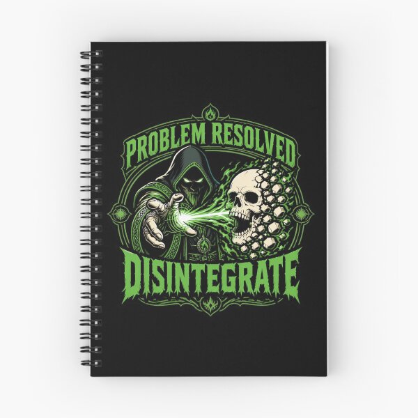 Item preview, Problem Resolved Disintegrate - Funny High Level RPG Shirt designed and sold by Dice_Goblin_Studio.