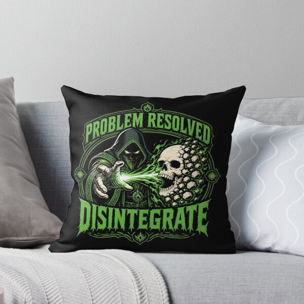 Item preview, Problem Resolved Disintegrate - Funny High Level RPG Shirt designed and sold by Dice_Goblin_Studio.