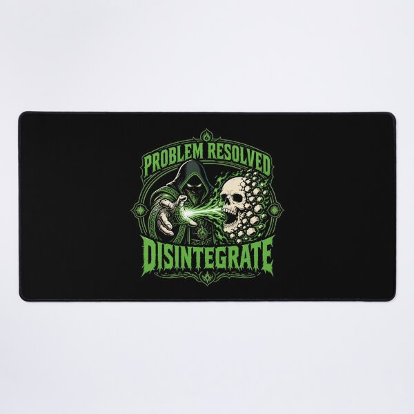Item preview, Problem Resolved Disintegrate - Funny High Level RPG Shirt designed and sold by Dice_Goblin_Studio.