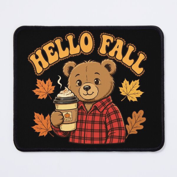 Item preview, Hello Fall Cute Teddy Bear with PSL Coffee – Cozy Autumn Vibe designed and sold by SDKENERGY.