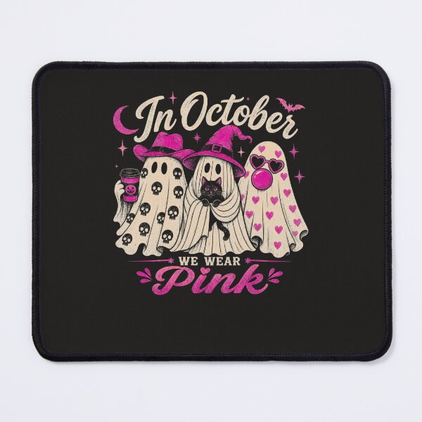 Item preview, In October We Wear Pink Cute Ghosts Breast Cancer Halloween designed and sold by DYAFLK.
