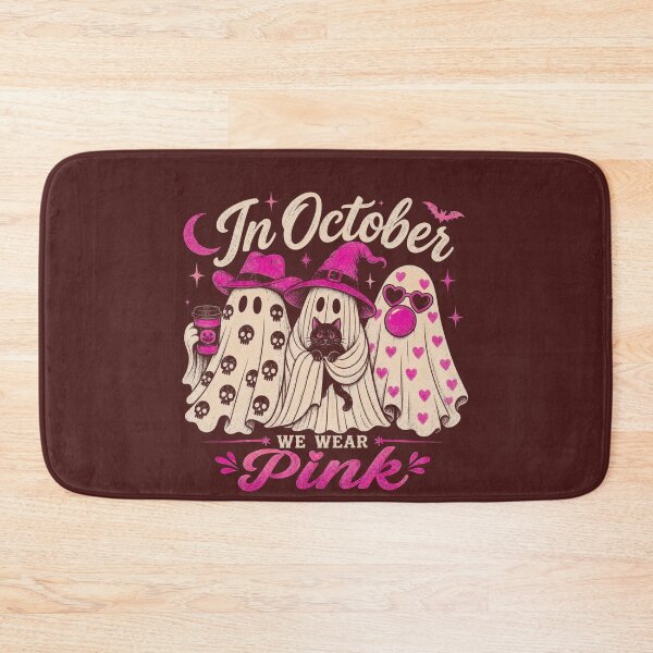 Item preview, In October We Wear Pink Cute Ghosts Breast Cancer Halloween designed and sold by DYAFLK.