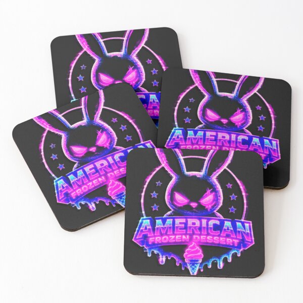 Item preview, Vaporwave American Frozen Dessert - Neon Cyberpunk Rabbit  designed and sold by A E S T H E T A T A G.