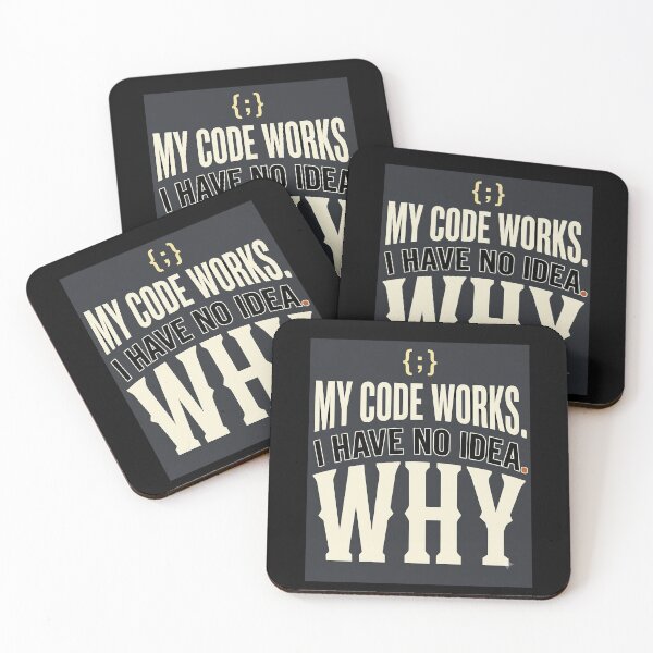 Item preview, My Code Works Why Programmer Typography designed and sold by Fun2Fentastic.