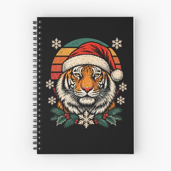 Item preview, Vintage Christmas Tiger Santa Hat Holiday designed and sold by Moizento.