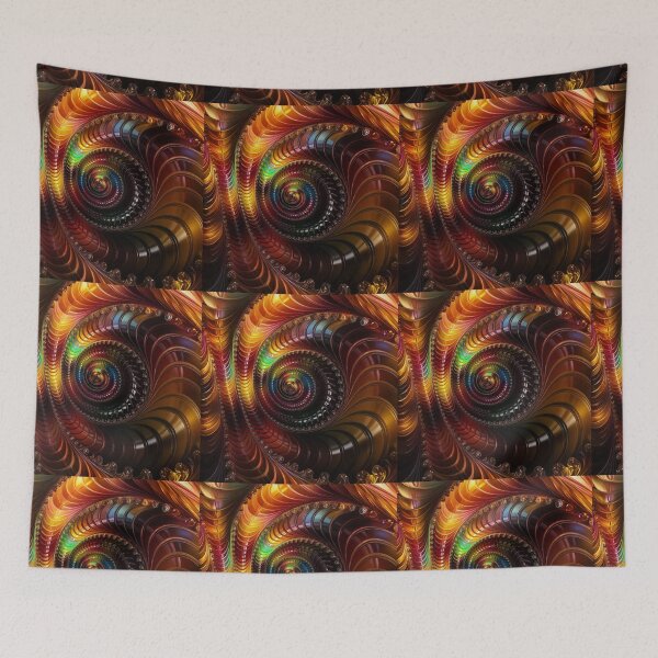 Item preview, Colorful fractal swirl designed and sold by KingsArtworx 2.