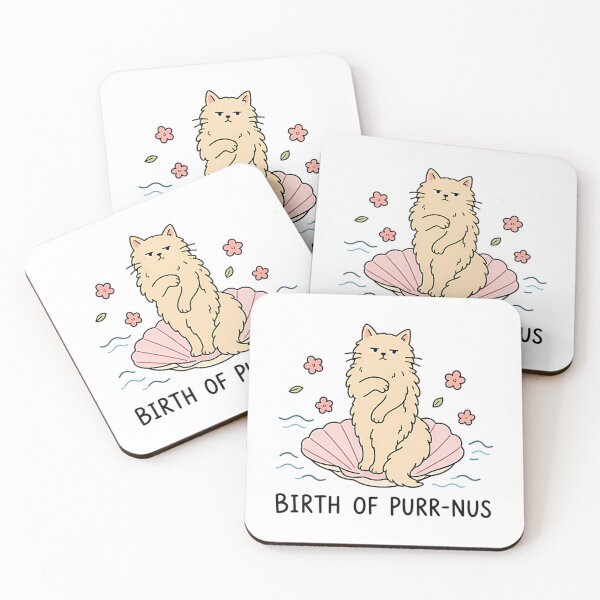 Item preview, Birth Of Purr-Nus Cat Art Funny Mythology Cat Lover Gift designed and sold by DotsonJanna.