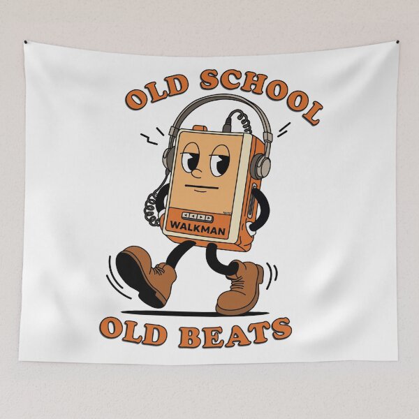 Item preview, RETRO WALKMAN MASCOT - Old School Old Beats designed and sold by KozbiDesign.