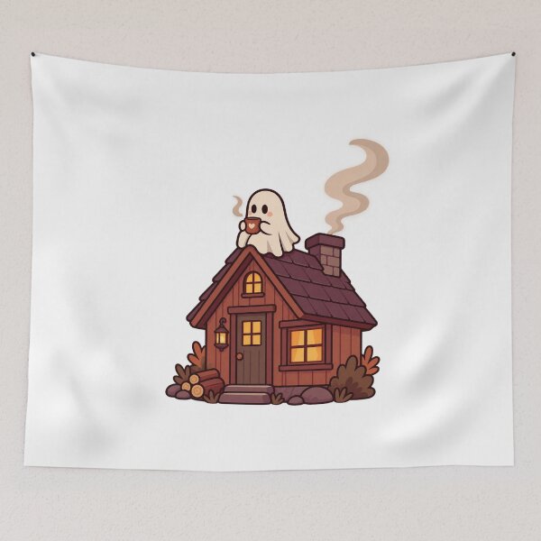 Item preview, Autumn Ghost Cabin designed and sold by LuveraxArt.