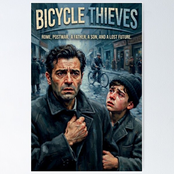 Item preview, Bicycle Thieves Fine Art Tribute designed and sold by Art's Diner.