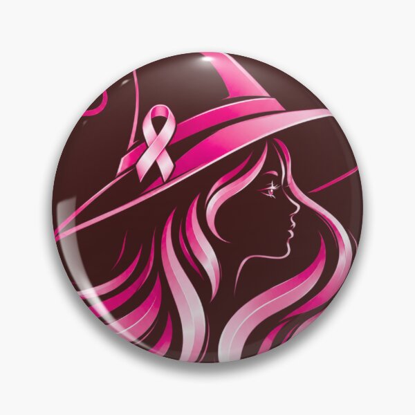 Item preview, Elegant Pink Witch Silhouette Breast Cancer Awareness Halloween designed and sold by DYAFLK.