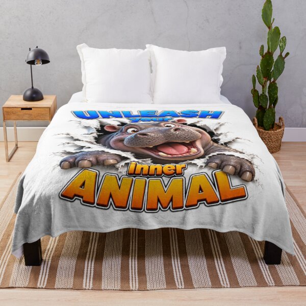 Item preview, Unleash Your Inner Animal - Happy Hippo designed and sold by Bor-Suk.