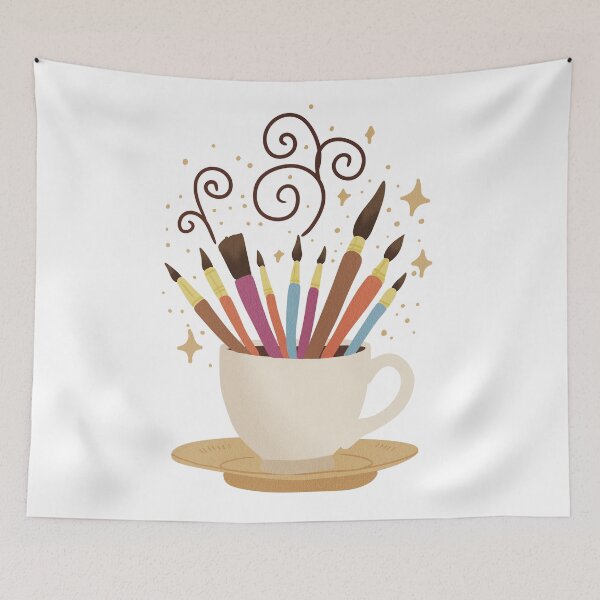 Item preview, Cup of Creativity Illustration designed and sold by DinaArtStudio.