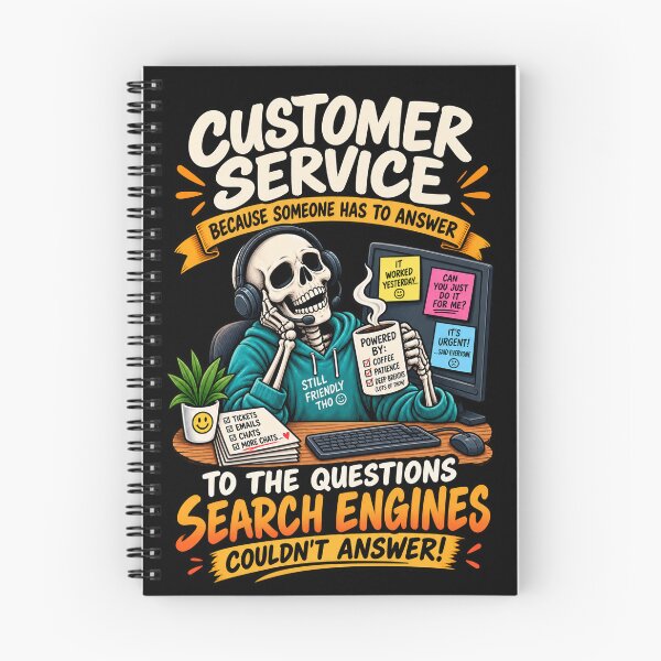 Item preview, Customer Service Survival Guide – Funny Help Desk Skeleton designed and sold by SidTastic .