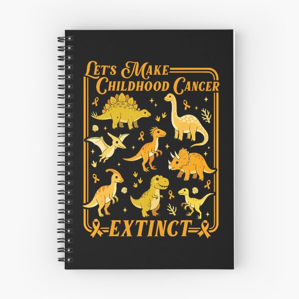Item preview, Let'S Make Childhood Cancer Extinct Dinosaur Gold Ribbon T-Shirt designed and sold by Anime-Nomad.