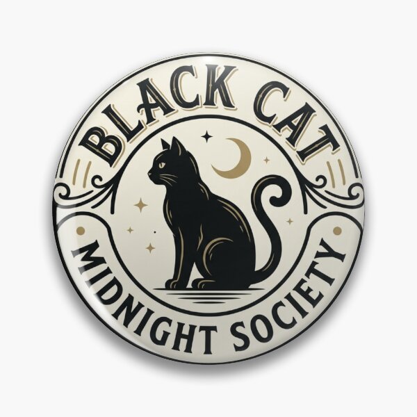 Item preview, Black Cat Midnight Society Vintage Crest Emblem Graphic designed and sold by mood-draftsman.