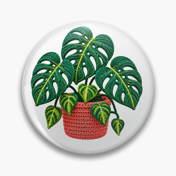 Item preview, Crochet Monstera Plant – Colourful Yarn Houseplant designed and sold by Digital Culture Studio.