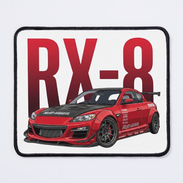 Item preview, Red Mazda RX-8 RE Amemiya Widebody Renesis Rotary JDM Vector Art designed and sold by Motorline44.