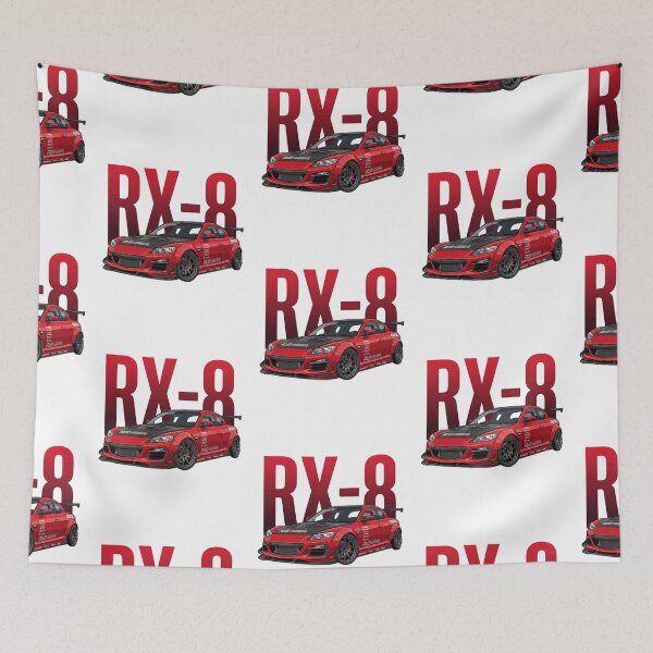 Item preview, Red Mazda RX-8 RE Amemiya Widebody Renesis Rotary JDM Vector Art designed and sold by Motorline44.