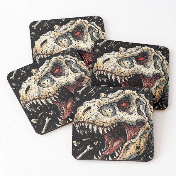 Item preview, Undead T-Rex Zombie Dinosaur Skull Heavy Metal Horror Art designed and sold by Cipher & Soul.