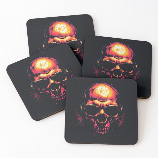 Item preview, Cyberpunk Skull Neon Horror Graphic designed and sold by ERODED SELF.