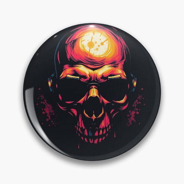 Item preview, Cyberpunk Skull Neon Horror Graphic designed and sold by ERODED SELF.