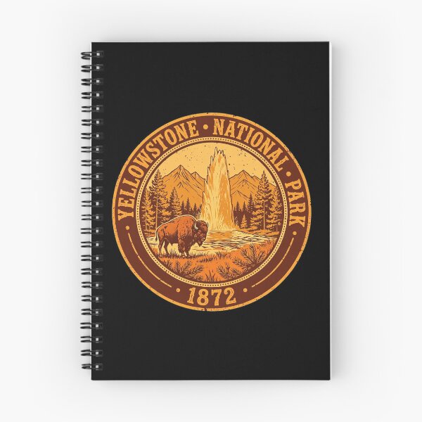 Item preview, Vintage Yellowstone National Park 1872 Bison & Geyser – Retro Badge Design designed and sold by SDKENERGY.