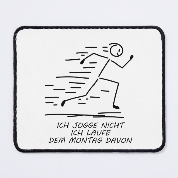 Item preview, I'm running away from Monday - funny stick figure designed and sold by SaSe-Design.