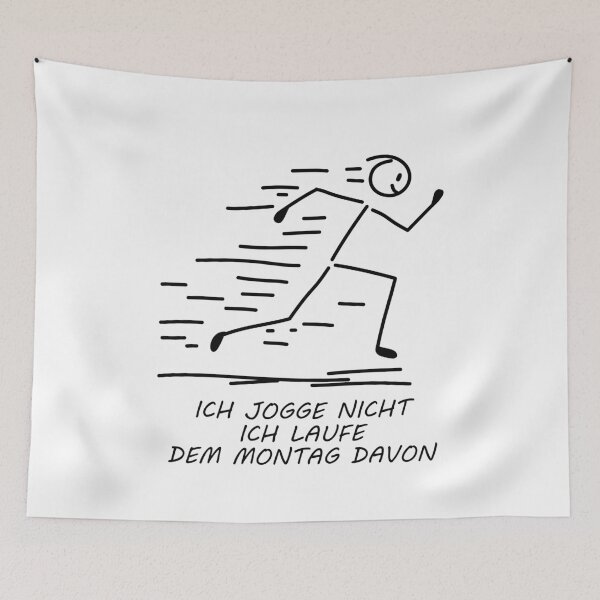 Item preview, I'm running away from Monday - funny stick figure designed and sold by SaSe-Design.