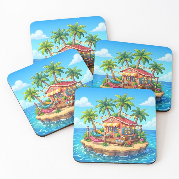 Item preview, Tropical Island Cabin Beach Hut Paradise designed and sold by Herodestroyer.