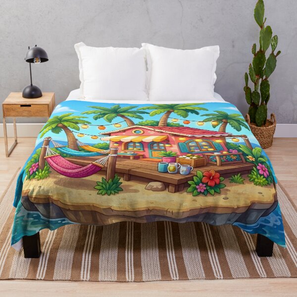 Item preview, Tropical Island Cabin Beach Hut Paradise designed and sold by Herodestroyer.