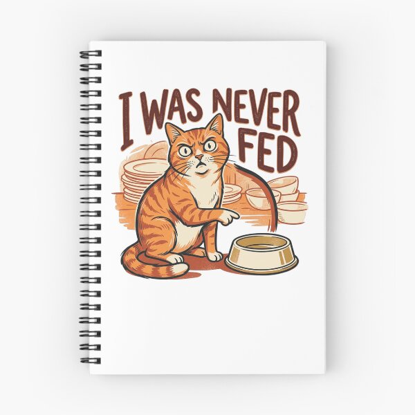 Item preview, Funny Dramatic Orange Cat I Was Never Fed Empty Bowl Graphic designed and sold by mood-draftsman.
