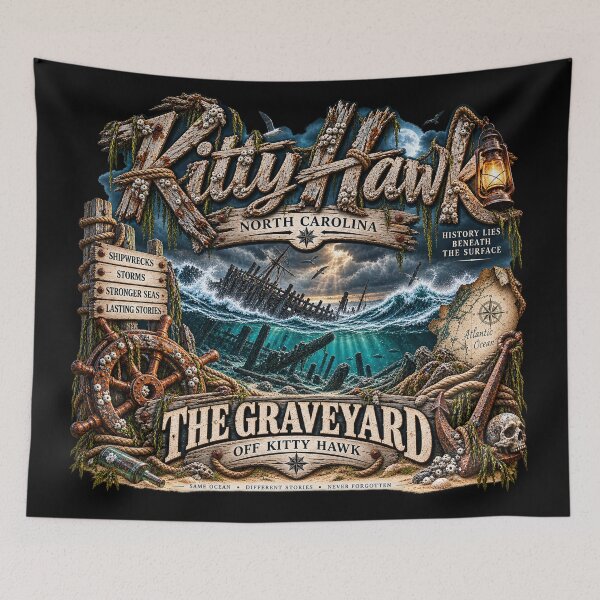 Item preview, Kitty Hawk NC Shipwreck Graveyard designed and sold by The Coastal Route.