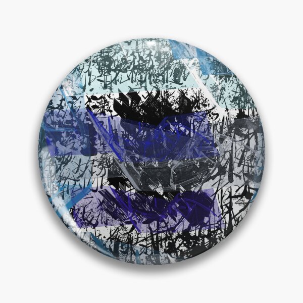 Artikelvorschau, Abstrakte Collage in Schwarz und Blau entworfen und verkauft von Swooncake Press.
