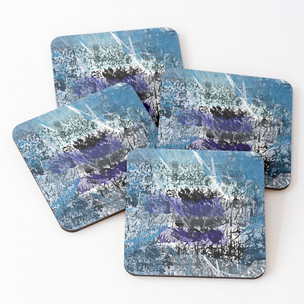 Item preview, Black & Blue Abstract Collage designed and sold by Swooncake Press.