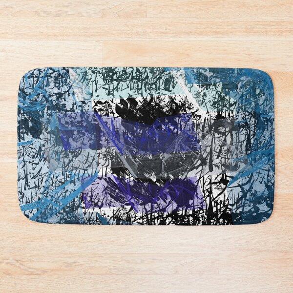 Item preview, Black & Blue Abstract Collage designed and sold by Swooncake Press.