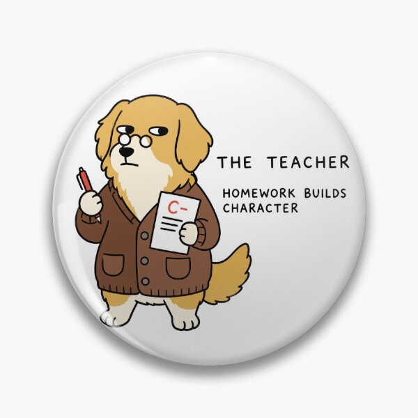 Item preview, Golden Retriever Teacher Homework Builds Character Art designed and sold by SayMaria.