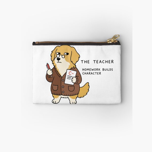 Item preview, Golden Retriever Teacher Homework Builds Character Art designed and sold by SayMaria.
