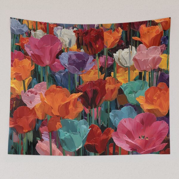 Item preview, Classic Dutch Tulips Painting Traditional Wall Art designed and sold by AutoPopStudio.