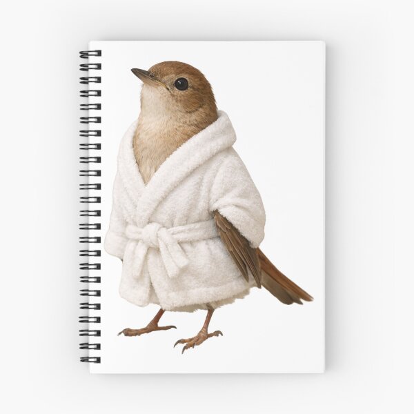 Item preview, Cozy Nightingale in a Bathrobe designed and sold by Sillytoe.