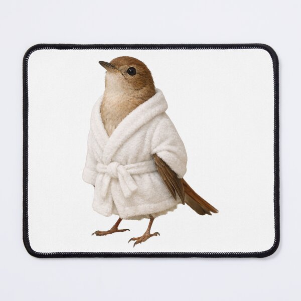 Item preview, Cozy Nightingale in a Bathrobe designed and sold by Sillytoe.