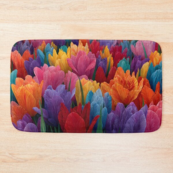 Item preview, Dreamlike Tulips Painting Fantasy Garden Artwork designed and sold by AutoPopStudio.