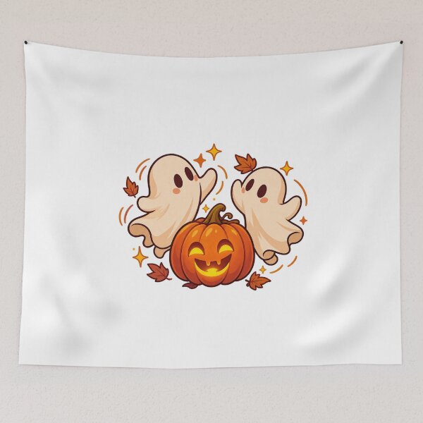 Item preview, Ghost Pumpkin Duo designed and sold by LuveraxArt.