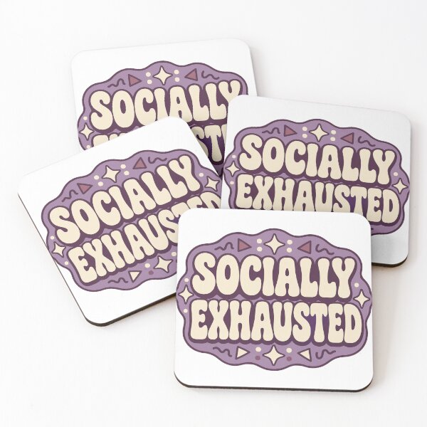Item preview, Introvert Gift - Socially Exhausted designed and sold by RedRubyBubble.