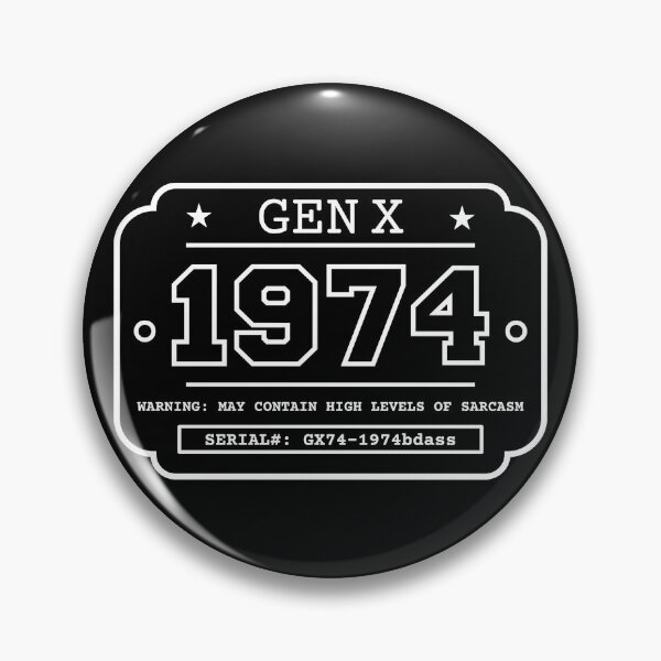 Item preview, 1974 GEN X Badge Vintage Industrial Label Generation X Design Retro Birthday Year designed and sold by HYPNK.