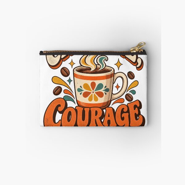 Item preview, Caffeine Courage Retro Coffee Lover Design  designed and sold by DarnaWear.