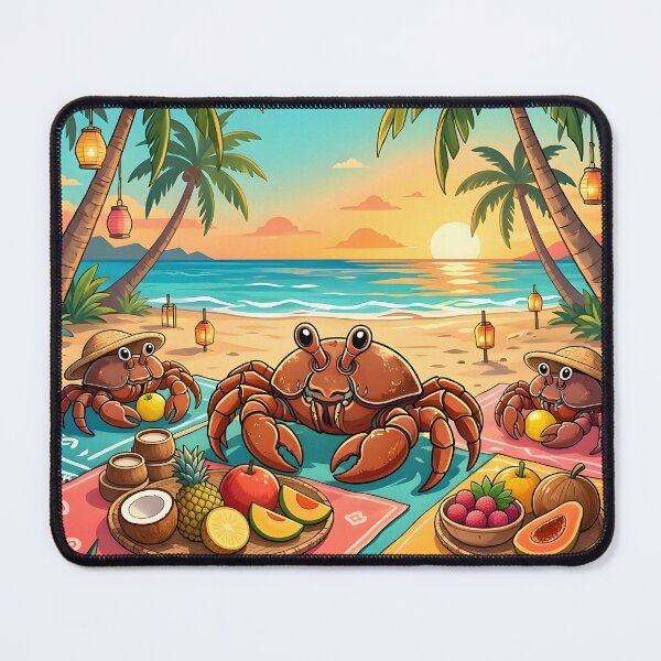 Item preview, Funny Crab Picnic Tropical Beach Sunset designed and sold by Herodestroyer.