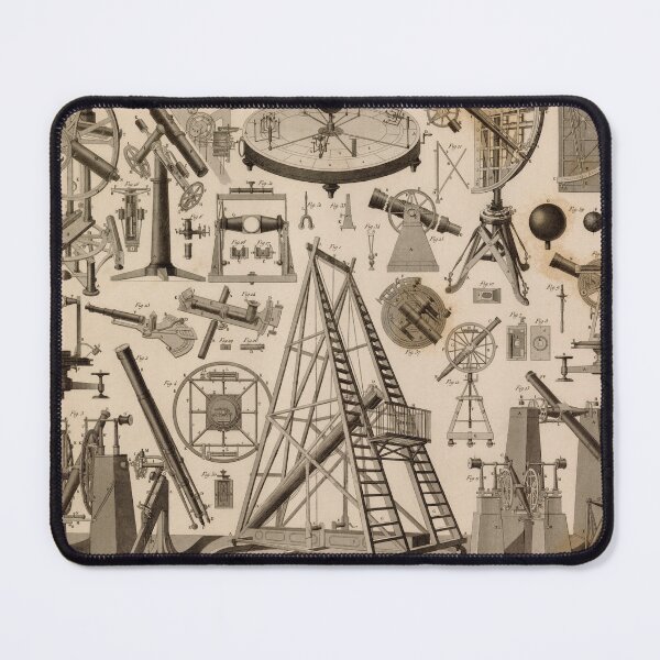 Item preview, Astronomical Instruments Encyclopedia Plate – Telescopes and Observatory Equipment designed and sold by KawaiiDesigns26.